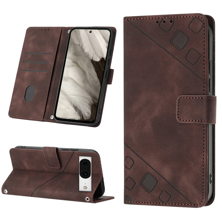 Skin-feel Embossed Leather Phone Case, For Google Pixel 11 Pro XL, For Google Pixel 11 Pro / 11, For Google Pixel 10 Pro XL 5G Global, For Google Pixel 10 5G Global, For Google Pixel 9a, For Google Pixel 9 Pro XL, For Google Pixel 9 / 9 Pro            ...