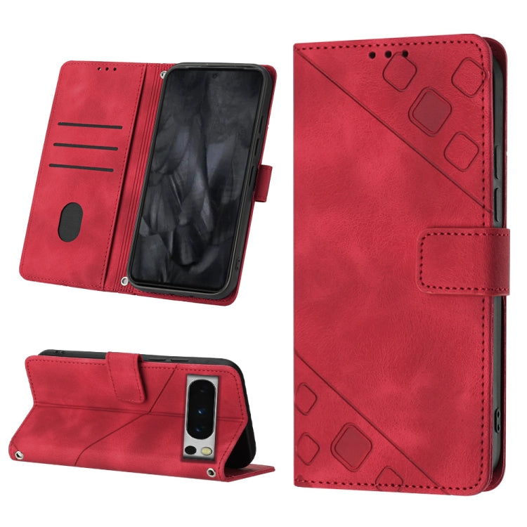 Skin-feel Embossed Leather Phone Case, For Google Pixel 11 Pro XL, For Google Pixel 11 Pro / 11, For Google Pixel 10 Pro XL 5G Global, For Google Pixel 10 5G Global, For Google Pixel 9a, For Google Pixel 9 Pro XL, For Google Pixel 9 / 9 Pro            ...