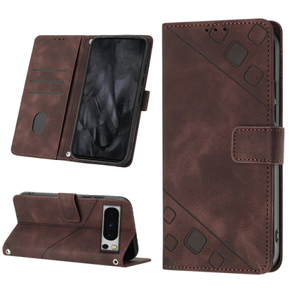 Skin-feel Embossed Leather Phone Case, For Google Pixel 11 Pro XL, For Google Pixel 11 Pro / 11, For Google Pixel 10 Pro XL 5G Global, For Google Pixel 10 5G Global, For Google Pixel 9a, For Google Pixel 9 Pro XL, For Google Pixel 9 / 9 Pro            ...