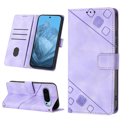 Skin-feel Embossed Leather Phone Case, For Google Pixel 11 Pro XL, For Google Pixel 11 Pro / 11, For Google Pixel 10 Pro XL 5G Global, For Google Pixel 10 5G Global, For Google Pixel 9a, For Google Pixel 9 Pro XL, For Google Pixel 9 / 9 Pro            ...