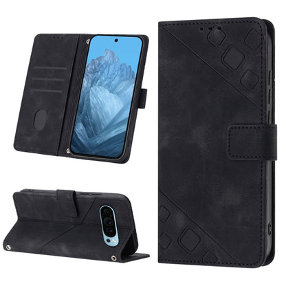 Skin-feel Embossed Leather Phone Case, For Google Pixel 11 Pro XL, For Google Pixel 11 Pro / 11, For Google Pixel 10 Pro XL 5G Global, For Google Pixel 10 5G Global, For Google Pixel 9a, For Google Pixel 9 Pro XL, For Google Pixel 9 / 9 Pro            ...