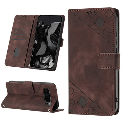 Skin-feel Embossed Leather Phone Case, For Google Pixel 11 Pro XL, For Google Pixel 11 Pro / 11, For Google Pixel 10 Pro XL 5G Global, For Google Pixel 10 5G Global, For Google Pixel 9a, For Google Pixel 9 Pro XL, For Google Pixel 9 / 9 Pro            ...