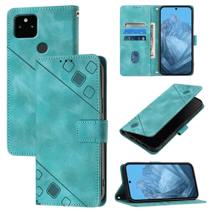 Skin-feel Embossed Leather Phone Case, For Google Pixel 5a, For Google Pixel 5 XL / Pixel 4a 5G, For Google Pixel 5