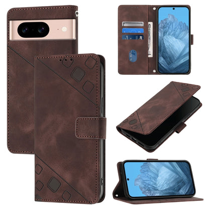 Skin-feel Embossed Leather Phone Case, For Google Pixel 11 Pro XL, For Google Pixel 11 Pro / 11, For Google Pixel 10 Pro XL 5G Global, For Google Pixel 10 5G Global, For Google Pixel 9a, For Google Pixel 9 Pro XL, For Google Pixel 9 / 9 Pro            ...
