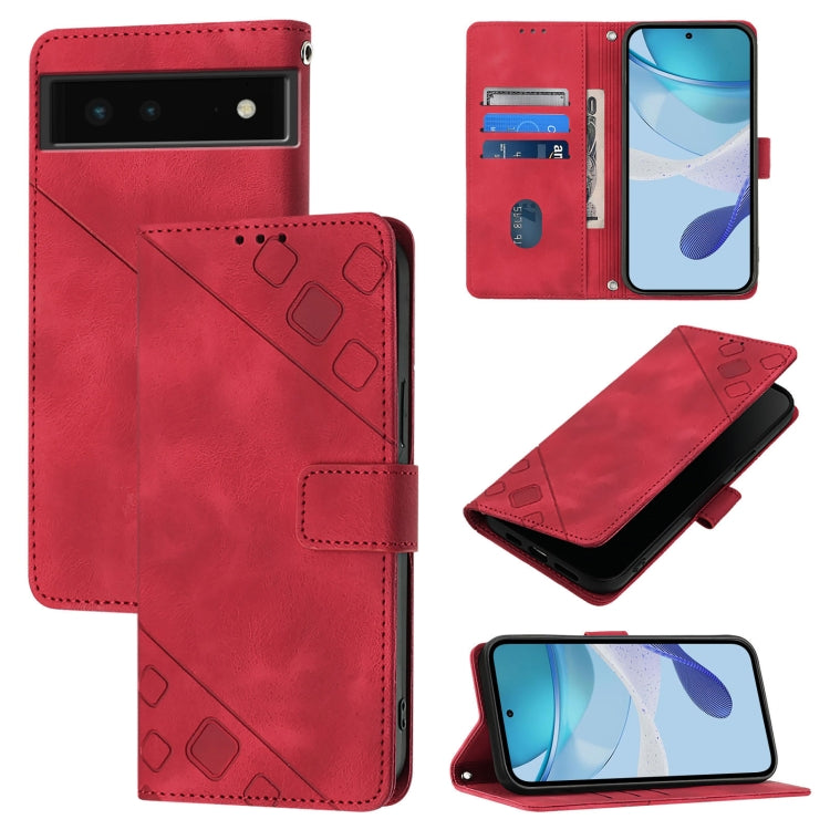 Skin-feel Embossed Leather Phone Case, For Google Pixel 11 Pro XL, For Google Pixel 11 Pro / 11, For Google Pixel 10 Pro XL 5G Global, For Google Pixel 10 5G Global, For Google Pixel 9a, For Google Pixel 9 Pro XL, For Google Pixel 9 / 9 Pro            ...
