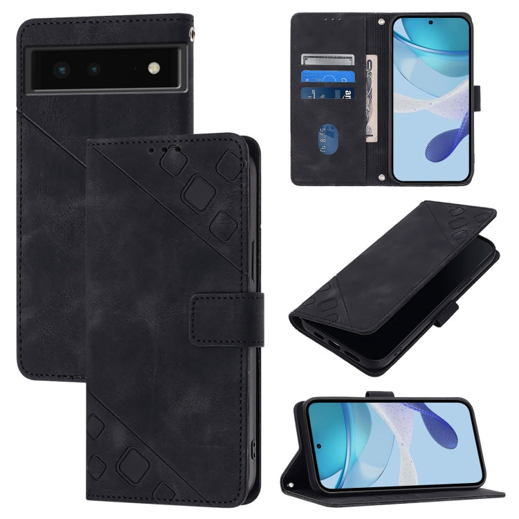 Skin-feel Embossed Leather Phone Case, For Google Pixel 11 Pro XL, For Google Pixel 11 Pro / 11, For Google Pixel 10 Pro XL 5G Global, For Google Pixel 10 5G Global, For Google Pixel 9a, For Google Pixel 9 Pro XL, For Google Pixel 9 / 9 Pro            ...