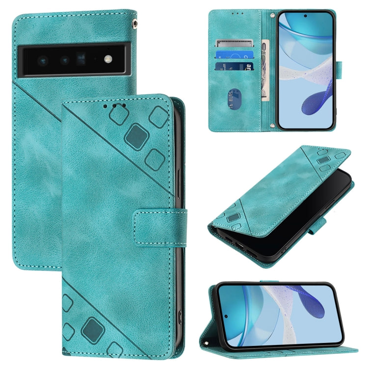Skin-feel Embossed Leather Phone Case, For Google Pixel 11 Pro XL, For Google Pixel 11 Pro / 11, For Google Pixel 10 Pro XL 5G Global, For Google Pixel 10 5G Global, For Google Pixel 9a, For Google Pixel 9 Pro XL, For Google Pixel 9 / 9 Pro            ...