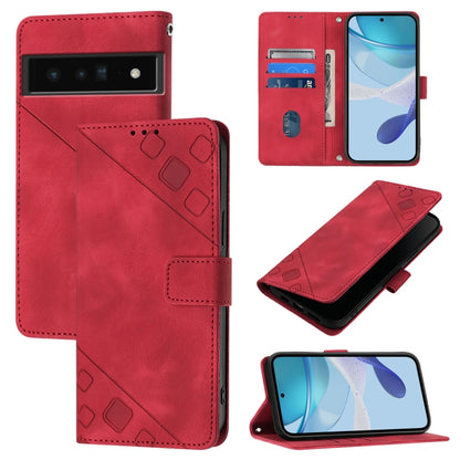 Skin-feel Embossed Leather Phone Case, For Google Pixel 11 Pro XL, For Google Pixel 11 Pro / 11, For Google Pixel 10 Pro XL 5G Global, For Google Pixel 10 5G Global, For Google Pixel 9a, For Google Pixel 9 Pro XL, For Google Pixel 9 / 9 Pro            ...