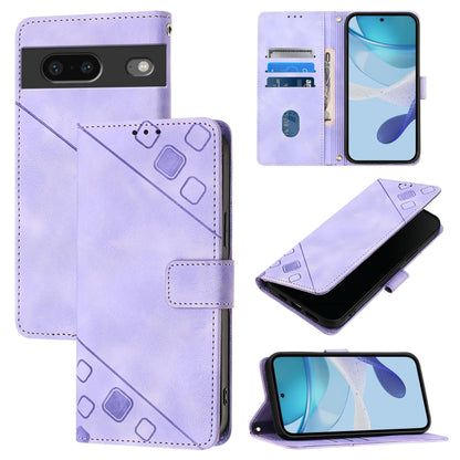 Skin-feel Embossed Leather Phone Case, For Google Pixel 11 Pro XL, For Google Pixel 11 Pro / 11, For Google Pixel 10 Pro XL 5G Global, For Google Pixel 10 5G Global, For Google Pixel 9a, For Google Pixel 9 Pro XL, For Google Pixel 9 / 9 Pro            ...