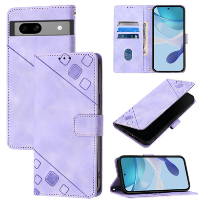 Skin-feel Embossed Leather Phone Case, For Google Pixel 11 Pro XL, For Google Pixel 11 Pro / 11, For Google Pixel 10 Pro XL 5G Global, For Google Pixel 10 5G Global, For Google Pixel 9a, For Google Pixel 9 Pro XL, For Google Pixel 9 / 9 Pro            ...