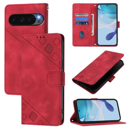 Skin-feel Embossed Leather Phone Case, For Google Pixel 11 Pro XL, For Google Pixel 11 Pro / 11, For Google Pixel 10 Pro XL 5G Global, For Google Pixel 10 5G Global, For Google Pixel 9a, For Google Pixel 9 Pro XL, For Google Pixel 9 / 9 Pro            ...