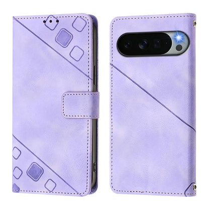 Skin-feel Embossed Leather Phone Case, For Google Pixel 11 Pro XL, For Google Pixel 11 Pro / 11, For Google Pixel 10 Pro XL 5G Global, For Google Pixel 10 5G Global, For Google Pixel 9a, For Google Pixel 9 Pro XL, For Google Pixel 9 / 9 Pro            ...