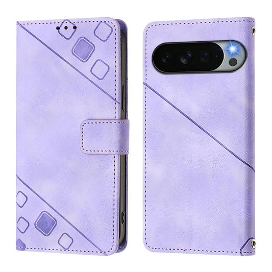 Skin-feel Embossed Leather Phone Case, For Google Pixel 11 Pro XL, For Google Pixel 11 Pro / 11, For Google Pixel 10 Pro XL 5G Global, For Google Pixel 10 5G Global, For Google Pixel 9a, For Google Pixel 9 Pro XL, For Google Pixel 9 / 9 Pro            ...