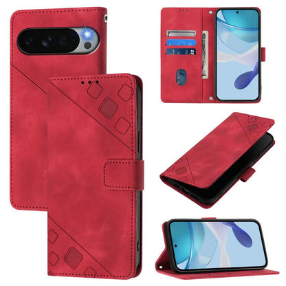 Skin-feel Embossed Leather Phone Case, For Google Pixel 11 Pro XL, For Google Pixel 11 Pro / 11, For Google Pixel 10 Pro XL 5G Global, For Google Pixel 10 5G Global, For Google Pixel 9a, For Google Pixel 9 Pro XL, For Google Pixel 9 / 9 Pro            ...