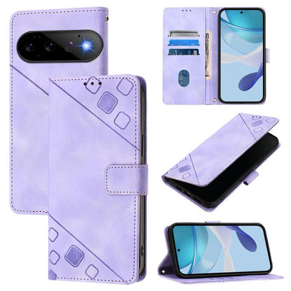 Skin-feel Embossed Leather Phone Case, For Google Pixel 11 Pro XL, For Google Pixel 11 Pro / 11, For Google Pixel 10 Pro XL 5G Global, For Google Pixel 10 5G Global, For Google Pixel 9a, For Google Pixel 9 Pro XL, For Google Pixel 9 / 9 Pro            ...
