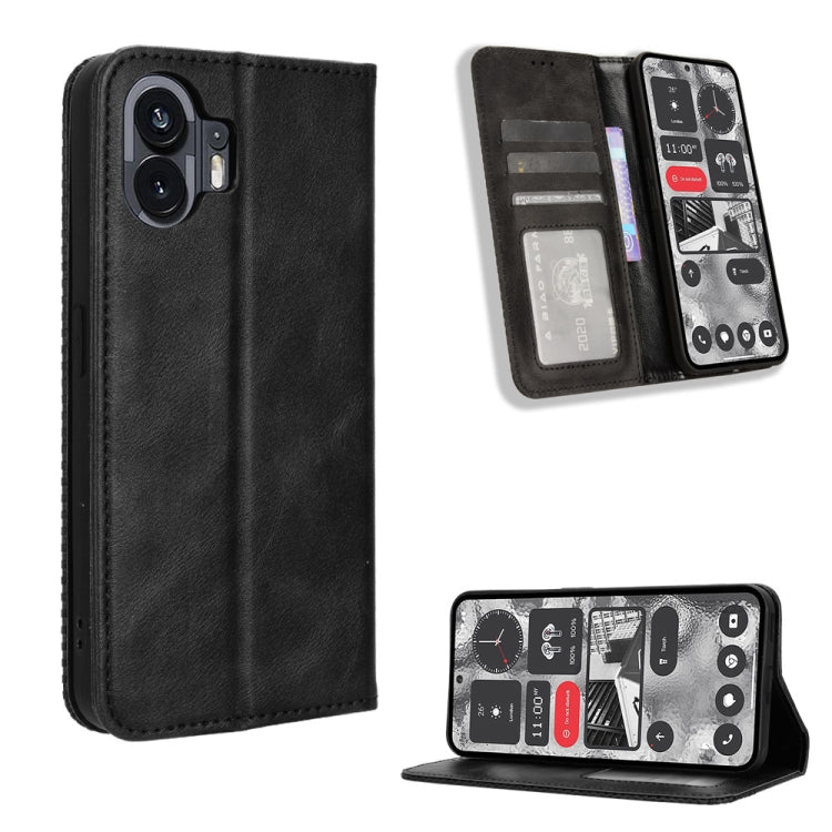 Magnetic Buckle Retro Texture Leather Phone Case, For Nothing Phone 4a Pro, For Nothing Phone 4a, For Nothing Phone 3a Lite, For Nothing Phone 3, For Nothing CMF Phone 2 Pro, For Nothing Phone 3a, For Nothing Phone 3a Pro, For Nothing CMF Phone 1      ...