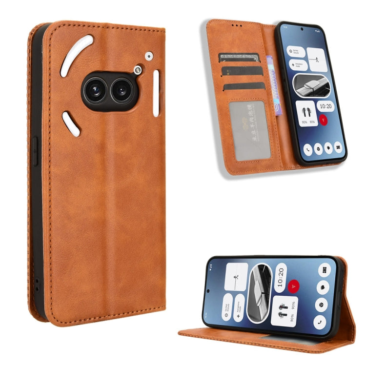Magnetic Buckle Retro Texture Leather Phone Case, For Nothing Phone 4a Pro, For Nothing Phone 4a, For Nothing Phone 3a Lite, For Nothing Phone 3, For Nothing CMF Phone 2 Pro, For Nothing Phone 3a, For Nothing Phone 3a Pro, For Nothing CMF Phone 1      ...