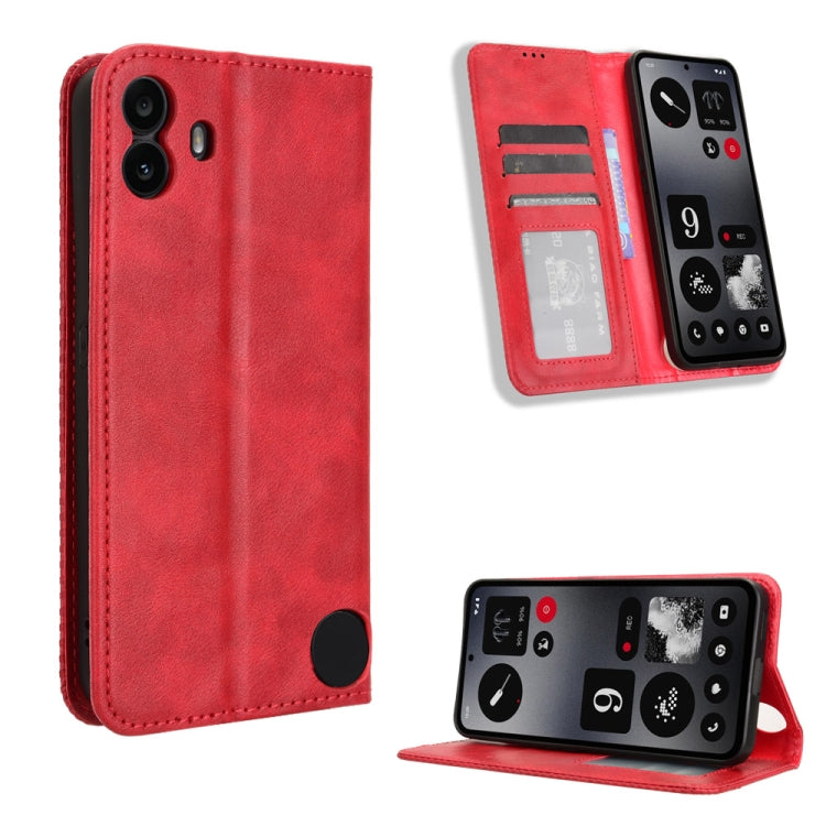 Magnetic Buckle Retro Texture Leather Phone Case, For Nothing Phone 4a Pro, For Nothing Phone 4a, For Nothing Phone 3a Lite, For Nothing Phone 3, For Nothing CMF Phone 2 Pro, For Nothing Phone 3a, For Nothing Phone 3a Pro, For Nothing CMF Phone 1      ...