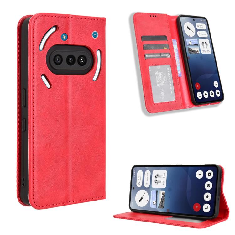 Magnetic Buckle Retro Texture Leather Phone Case, For Nothing Phone 4a Pro, For Nothing Phone 4a, For Nothing Phone 3a Lite, For Nothing Phone 3, For Nothing CMF Phone 2 Pro, For Nothing Phone 3a, For Nothing Phone 3a Pro, For Nothing CMF Phone 1      ...
