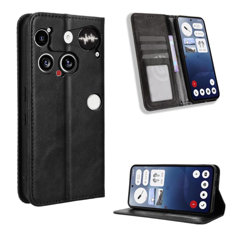 Magnetic Buckle Retro Texture Leather Phone Case, For Nothing Phone 4a Pro, For Nothing Phone 4a, For Nothing Phone 3a Lite, For Nothing Phone 3, For Nothing CMF Phone 2 Pro, For Nothing Phone 3a, For Nothing Phone 3a Pro, For Nothing CMF Phone 1      ...