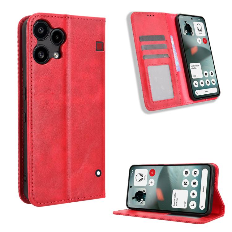 Magnetic Buckle Retro Texture Leather Phone Case, For Nothing Phone 4a Pro, For Nothing Phone 4a, For Nothing Phone 3a Lite, For Nothing Phone 3, For Nothing CMF Phone 2 Pro, For Nothing Phone 3a, For Nothing Phone 3a Pro, For Nothing CMF Phone 1      ...