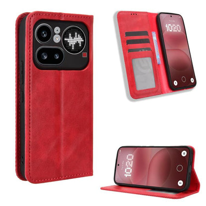 Magnetic Buckle Retro Texture Leather Phone Case, For Nothing Phone 4a Pro, For Nothing Phone 4a, For Nothing Phone 3a Lite, For Nothing Phone 3, For Nothing CMF Phone 2 Pro, For Nothing Phone 3a, For Nothing Phone 3a Pro, For Nothing CMF Phone 1      ...