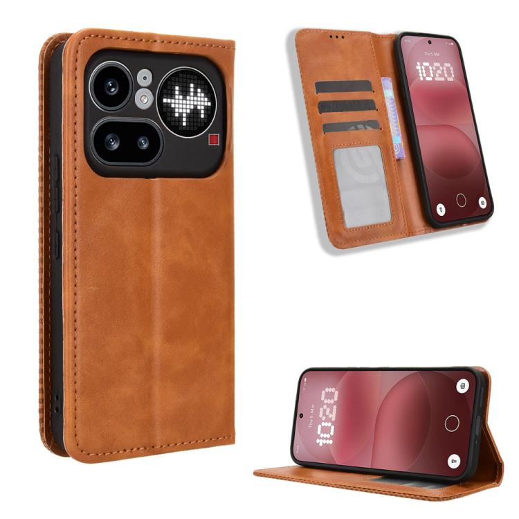 Magnetic Buckle Retro Texture Leather Phone Case, For Nothing Phone 4a Pro, For Nothing Phone 4a, For Nothing Phone 3a Lite, For Nothing Phone 3, For Nothing CMF Phone 2 Pro, For Nothing Phone 3a, For Nothing Phone 3a Pro, For Nothing CMF Phone 1      ...