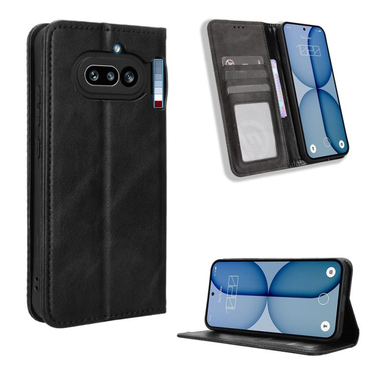 Magnetic Buckle Retro Texture Leather Phone Case, For Nothing Phone 4a Pro, For Nothing Phone 4a, For Nothing Phone 3a Lite, For Nothing Phone 3, For Nothing CMF Phone 2 Pro, For Nothing Phone 3a, For Nothing Phone 3a Pro, For Nothing CMF Phone 1      ...