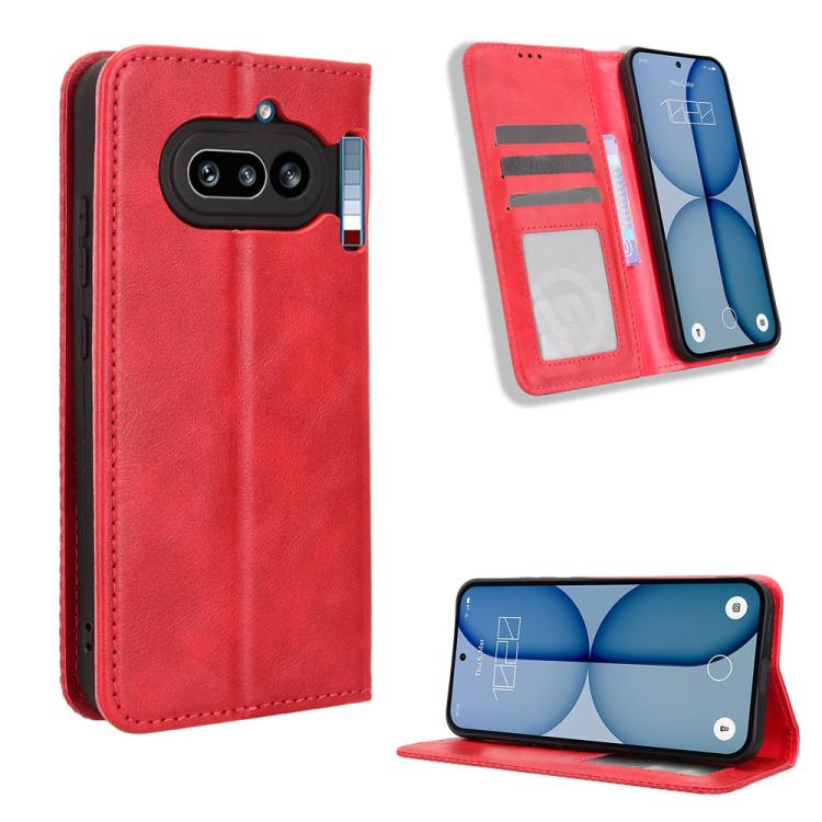 Magnetic Buckle Retro Texture Leather Phone Case, For Nothing Phone 4a Pro, For Nothing Phone 4a, For Nothing Phone 3a Lite, For Nothing Phone 3, For Nothing CMF Phone 2 Pro, For Nothing Phone 3a, For Nothing Phone 3a Pro, For Nothing CMF Phone 1      ...