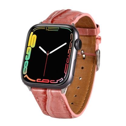 Crocodile Texture Leather Wrist Strap, For Apple Watch Series 7 45mm / 6 & SE & 5 & 4 44mm / 3 & 2 & 1 42mm, For Apple Watch Ultra 49mm / Series 8&7 45mm / SE 2&6&SE&5&4 44mm / 3&2&1 42mm, For Apple Watch Series 8&7 41mm / SE 2&6&SE&5&4 40mm / 3&2&1 38...