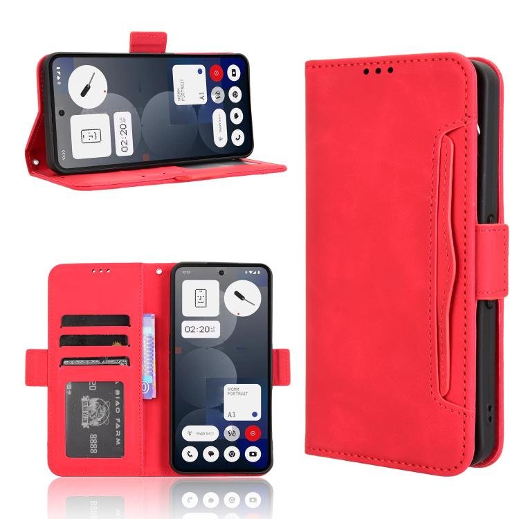 Skin Feel Calf Texture Card Slots Leather Phone Case, For Nothing Phone 4a Pro, For Nothing Phone 4a, For Nothing Phone 3a Lite, For Nothing Phone 3, For Nothing CMF Phone 2 Pro, For Nothing Phone 3a, For Nothing Phone 3a Pro, For Nothing CMF Phone 1  ...