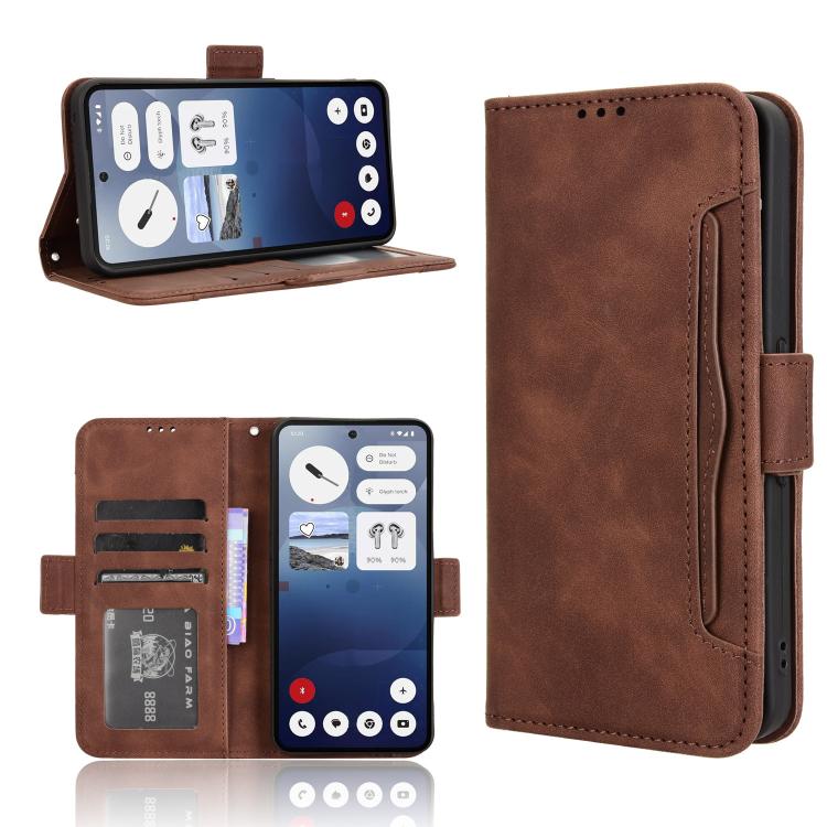 Skin Feel Calf Texture Card Slots Leather Phone Case, For Nothing Phone 4a Pro, For Nothing Phone 4a, For Nothing Phone 3a Lite, For Nothing Phone 3, For Nothing CMF Phone 2 Pro, For Nothing Phone 3a, For Nothing Phone 3a Pro, For Nothing CMF Phone 1  ...