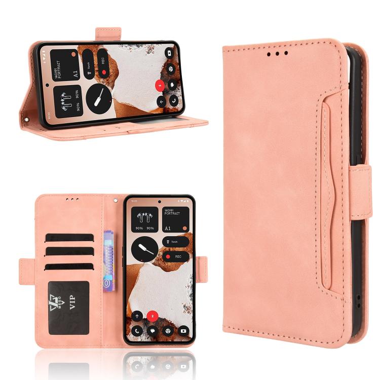 Skin Feel Calf Texture Card Slots Leather Phone Case, For Nothing Phone 4a Pro, For Nothing Phone 4a, For Nothing Phone 3a Lite, For Nothing Phone 3, For Nothing CMF Phone 2 Pro, For Nothing Phone 3a, For Nothing Phone 3a Pro, For Nothing CMF Phone 1  ...