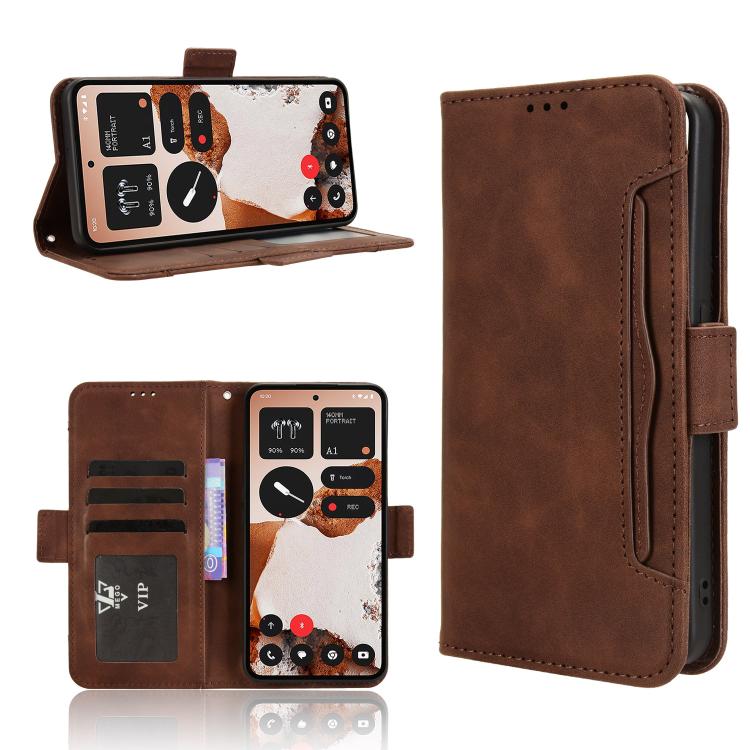 Skin Feel Calf Texture Card Slots Leather Phone Case, For Nothing Phone 4a Pro, For Nothing Phone 4a, For Nothing Phone 3a Lite, For Nothing Phone 3, For Nothing CMF Phone 2 Pro, For Nothing Phone 3a, For Nothing Phone 3a Pro, For Nothing CMF Phone 1  ...