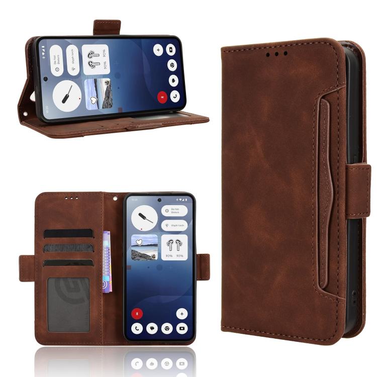 Skin Feel Calf Texture Card Slots Leather Phone Case, For Nothing Phone 4a Pro, For Nothing Phone 4a, For Nothing Phone 3a Lite, For Nothing Phone 3, For Nothing CMF Phone 2 Pro, For Nothing Phone 3a, For Nothing Phone 3a Pro, For Nothing CMF Phone 1  ...
