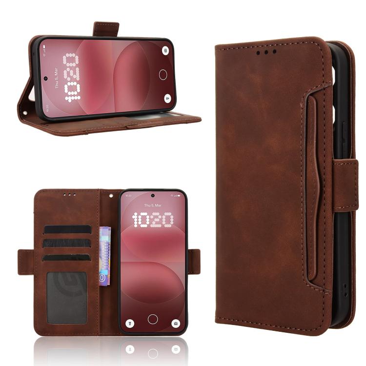 Skin Feel Calf Texture Card Slots Leather Phone Case, For Nothing Phone 4a Pro, For Nothing Phone 4a, For Nothing Phone 3a Lite, For Nothing Phone 3, For Nothing CMF Phone 2 Pro, For Nothing Phone 3a, For Nothing Phone 3a Pro, For Nothing CMF Phone 1  ...
