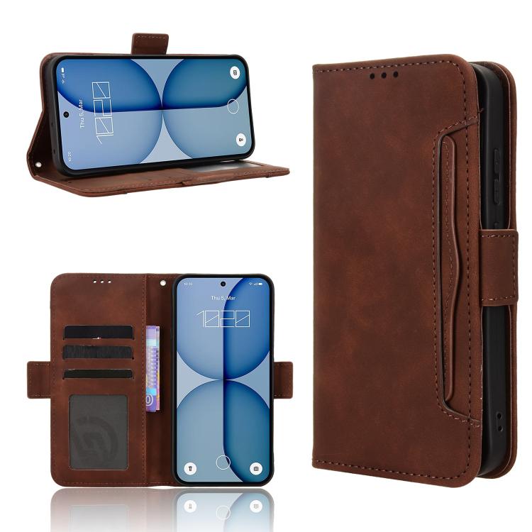 Skin Feel Calf Texture Card Slots Leather Phone Case, For Nothing Phone 4a Pro, For Nothing Phone 4a, For Nothing Phone 3a Lite, For Nothing Phone 3, For Nothing CMF Phone 2 Pro, For Nothing Phone 3a, For Nothing Phone 3a Pro, For Nothing CMF Phone 1  ...