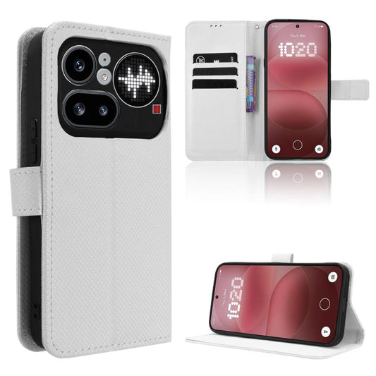 Diamond Texture Leather Phone Case, For Nothing Phone 4a Pro, For Nothing Phone 4a, For Nothing Phone 3a Lite, For Nothing CMF Phone 2 Pro, For Nothing Phone 3a, For Nothing Phone 3a Pro, For Nothing CMF Phone 1, For Nothing Phone 2a, For Nothing Phone 2