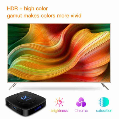 6K Ultra HD Android 12.0 Smart TV Box with Remote Control, Allwinner H616 1.5GHZ Quad-Core