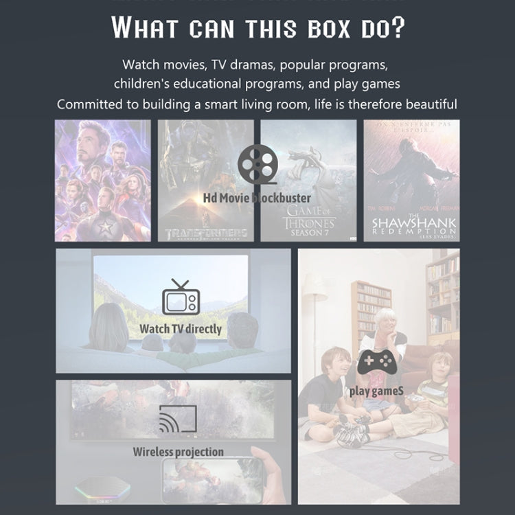 T95Z Plus 8K WiFi6 Android 12.0 Smart TV Box with Remote Control, Allwinner H618 Quad-Core, 2GB+16GB, 4GB+32GB, 4GB+64GB, 4GB+128GB