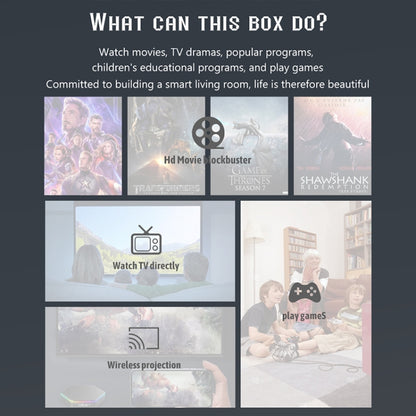 T95Z Plus 8K WiFi6 Android 12.0 Smart TV Box with Remote Control, Allwinner H618 Quad-Core, 2GB+16GB, 4GB+32GB, 4GB+64GB