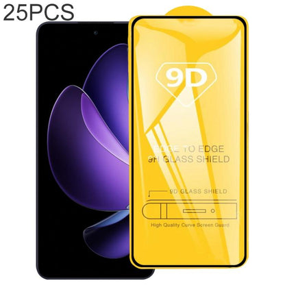 25pcs 9D Full Glue Screen Tempered Glass Film
