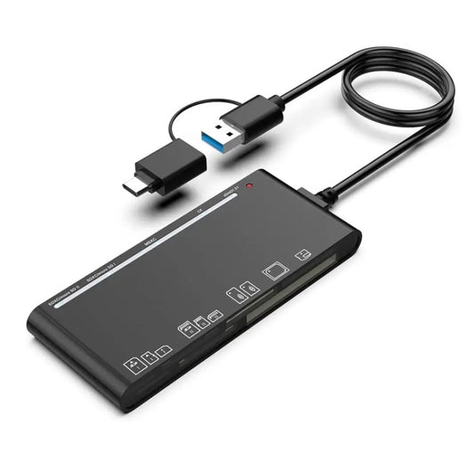Lecteur de cartes multifonction CR7 USB 3.0 + Type-C (7 en 1) compatible CF/XD/MS/SD/TF