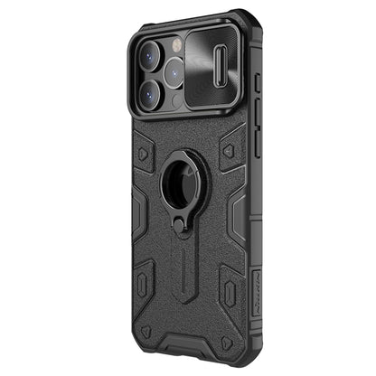 NILLKIN Shockproof CamShield Armor Protective Case with Invisible Ring Holder, For iPhone 15 Pro