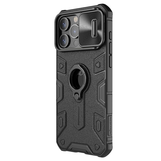 Coque de protection antichoc NILLKIN CamShield Armor avec support de bague invisible, pour iPhone 15 Pro