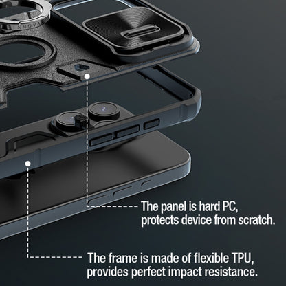 NILLKIN Shockproof CamShield Armor Protective Case with Invisible Ring Holder, For iPhone 15 Pro