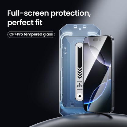NILLKIN CP+Pro Explosion-proof Tempered Glass Film, For iPhone 16 Pro Max, For iPhone 16 Pro, For iPhone 16 Plus, For iPhone 16, For iPhone 15 Pro Max