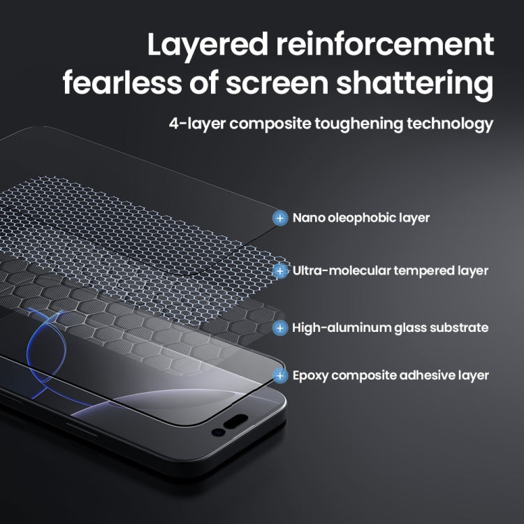 NILLKIN CP+Pro Explosion-proof Tempered Glass Film, For iPhone 16 Pro Max, For iPhone 16 Pro, For iPhone 16 Plus, For iPhone 16, For iPhone 15 Pro Max
