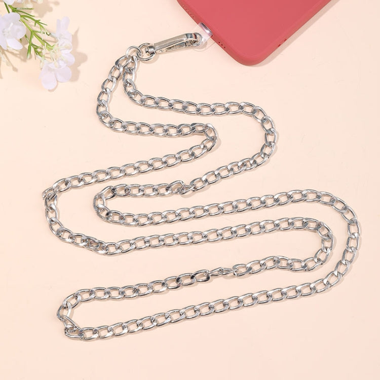 Metal Chain Crossbody Chain Phone Lanyard with Clip,Length: 1.25m