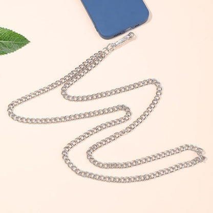 Metal Chain Crossbody Chain Phone Lanyard with Clip,Length: 1.25m